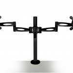 Kardo Pole Mounted Monitor Arms for twin screens