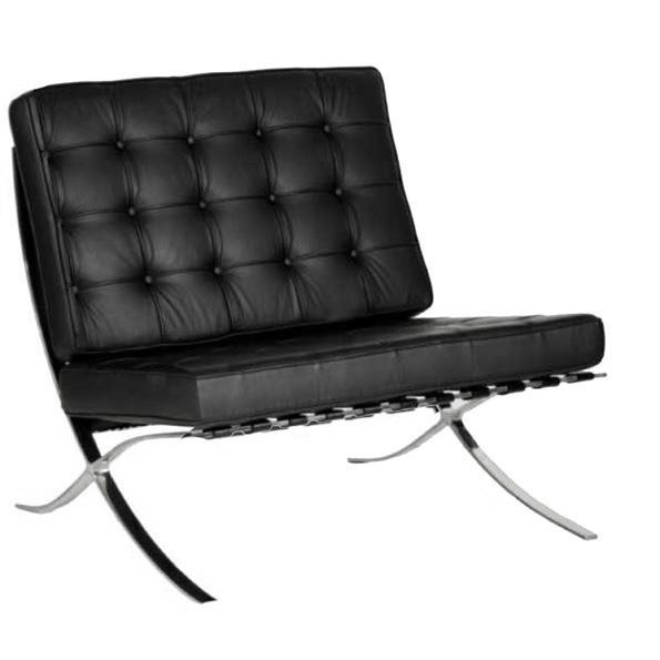 CONTEMPORARY OVERSIZED LEATHER FACED RECEPTION CHAIR - CLASSIC BUTTON DESIGN
