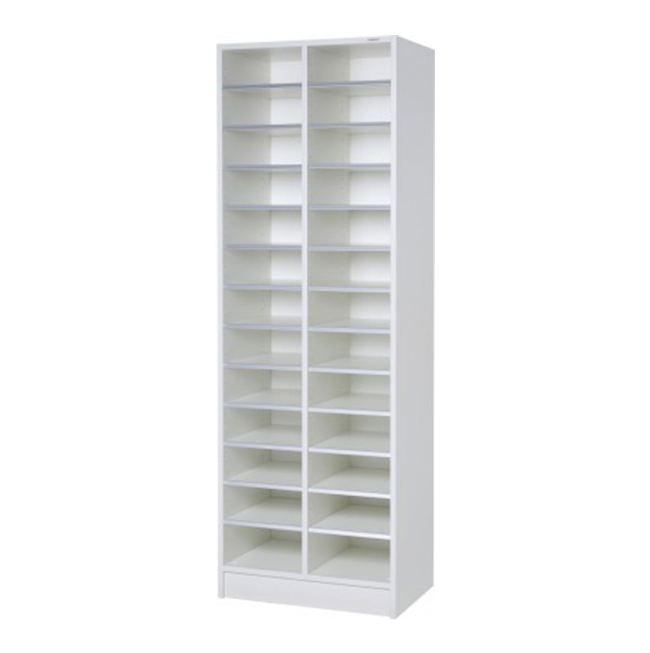 Double Pigeon Hole Cabinet - White