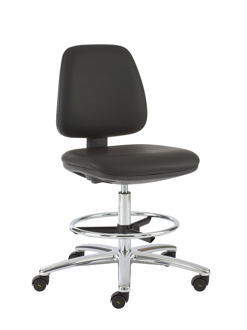 ESD CLEANROOM CHAIR ON ESD GLIDES