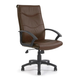 Swithland (Brown) High Back Leather Office Armchair