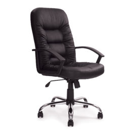 Fleet (Black) High Back Executive Leather Office Armchair