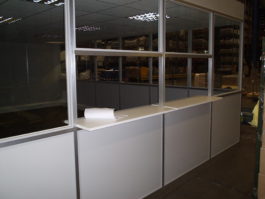 Single Glazed Glass Office Partition Cabin With Ceiling