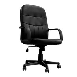 Orion (Black) High Back Leather Faced Executive Armchair