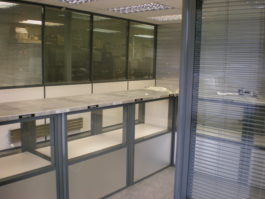 Single and Double Glazed Glass Office Partition With Counter