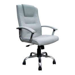 Westminster (Silver) Leather Executive Office Armchair