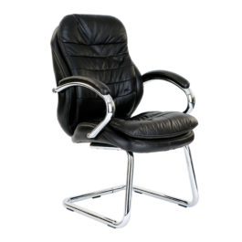 Santiago (Black) Luxurious Visitors Armchair