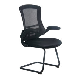 Luna (Black) Black Frame Mesh Cantilever Chair