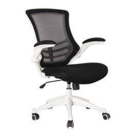 Luna (Black) White Base Mesh Swivel Chair
