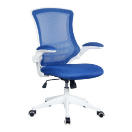 Luna (Blue) White Base Mesh Swivel Chair