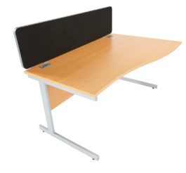 Eco Lyle Desk Mounted Screen Workstation (Straight Top, W 1200)